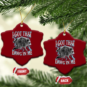 Funny Jimothy The Raccoon Ceramic Ornament I Got That Dawg In Me Bootleg Art