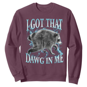 Funny Jimothy The Raccoon Sweatshirt I Got That Dawg In Me Bootleg Art