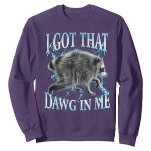 Funny Jimothy The Raccoon Sweatshirt I Got That Dawg In Me Bootleg Art