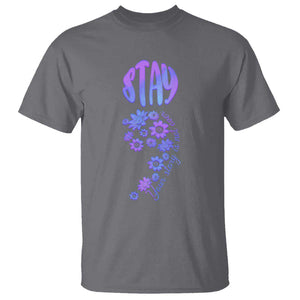 Suicide Prevention Awareness T Shirt Stay Your Story Is Not Over Semicolon Flower TS11 Charcoal Print Your Wear