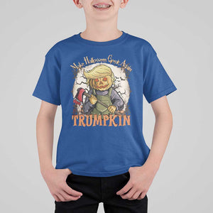 Funny Trump T Shirt For Kid Make Halloween Great Again Trumpkin TS11 Royal Blue Print Your Wear