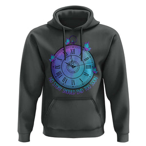 Suicide Prevention Awareness Hoodie No Story Should End Too Soon Butterfly Clock TS11 Dark Heather Print Your Wear