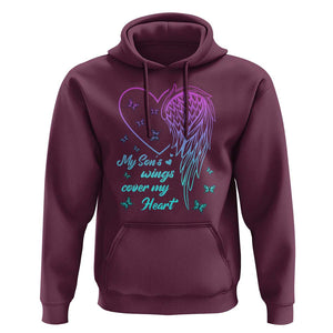 Suicide Prevention Awareness Hoodie My Son's Wings Cover My Heart Butterfly TS11 Maroon Print Your Wear