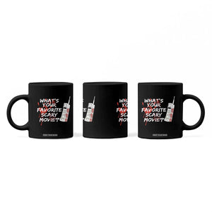 Funny Whats Your Favorite Scary Movie Coffee Mug Halloween Horror Film Lover TS11 Print Your Wear