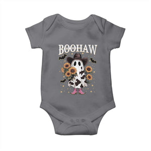 Funny Boohaw Halloween Western Cowboy Ghost Baby Onesie TS11 Charcoal Print Your Wear