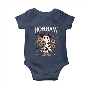 Funny Boohaw Halloween Western Cowboy Ghost Baby Onesie TS11 Navy Print Your Wear
