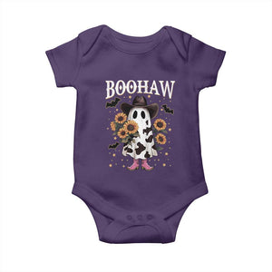 Funny Boohaw Halloween Western Cowboy Ghost Baby Onesie TS11 Purple Print Your Wear