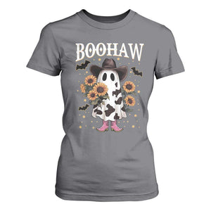 Funny Boohaw Halloween Western Cowboy Ghost T Shirt For Women TS11 Charcoal Print Your Wear