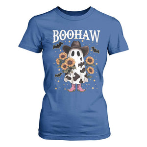 Funny Boohaw Halloween Western Cowboy Ghost T Shirt For Women TS11 Royal Blue Print Your Wear