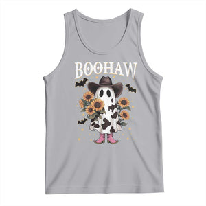 Funny Boohaw Halloween Western Cowboy Ghost Tank Top TS11 Athletic Heather Print Your Wear