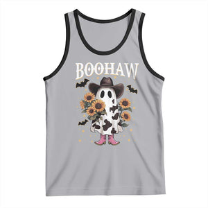 Funny Boohaw Halloween Western Cowboy Ghost Tank Top TS11 Athletic Heather Black Print Your Wear