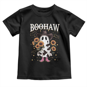 Funny Boohaw Halloween Western Cowboy Ghost Toddler T Shirt TS11 Black Print Your Wear