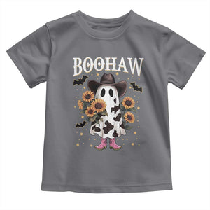 Funny Boohaw Halloween Western Cowboy Ghost Toddler T Shirt TS11 Charcoal Print Your Wear