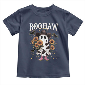 Funny Boohaw Halloween Western Cowboy Ghost Toddler T Shirt TS11 Navy Print Your Wear