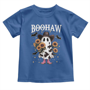 Funny Boohaw Halloween Western Cowboy Ghost Toddler T Shirt TS11 Royal Blue Print Your Wear