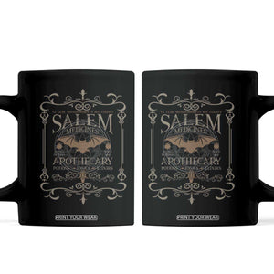 Halloween Salem Witch Coffee Mug Salem Medicines Apothecary Potions Tonics Elixirs TS11 Black Print Your Wear