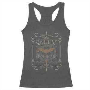 Halloween Salem Witch Racerback Tank Top Salem Medicines Apothecary Potions Tonics Elixirs TS11 Dark Heather Print Your Wear