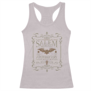 Halloween Salem Witch Racerback Tank Top Salem Medicines Apothecary Potions Tonics Elixirs TS11 Ice Gray Print Your Wear