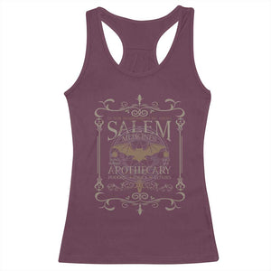 Halloween Salem Witch Racerback Tank Top Salem Medicines Apothecary Potions Tonics Elixirs TS11 Maroon Print Your Wear
