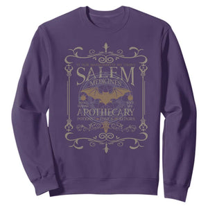 Halloween Salem Witch Sweatshirt Salem Medicines Apothecary Potions Tonics Elixirs TS11 Purple Print Your Wear