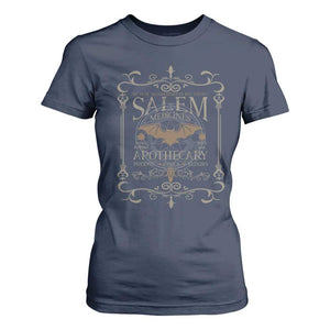 Halloween Salem Witch T Shirt For Women Salem Medicines Apothecary Potions Tonics Elixirs TS11 Navy Print Your Wear