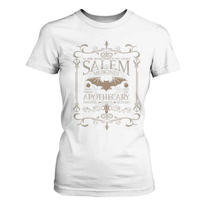 Halloween Salem Witch T Shirt For Women Salem Medicines Apothecary Potions Tonics Elixirs TS11 White Print Your Wear