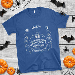 Ouija Board Spirit Board Occult Gothic Skeleton Halloween Pagan T Shirt TS11 Royal Blue Print Your Wear