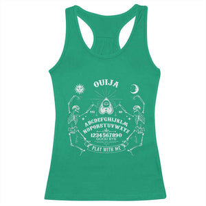 Ouija Board Spirit Board Occult Gothic Skeleton Halloween Pagan Racerback Tank Top TS11 Irish Green Print Your Wear