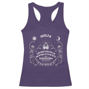 Ouija Board Spirit Board Occult Gothic Skeleton Halloween Pagan Racerback Tank Top TS11 Purple Print Your Wear