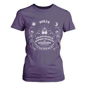 Ouija Board Spirit Board Occult Gothic Skeleton Halloween Pagan T Shirt For Women TS11 Purple Print Your Wear