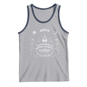 Ouija Board Spirit Board Occult Gothic Skeleton Halloween Pagan Tank Top TS11 Athletic Heather Navy Print Your Wear