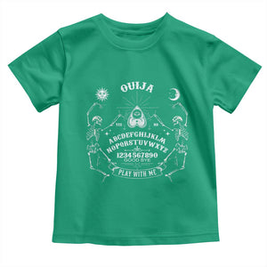 Ouija Board Spirit Board Occult Gothic Skeleton Halloween Pagan Toddler T Shirt TS11 Irish Green Print Your Wear