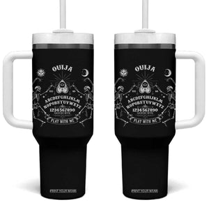 Ouija Board Spirit Board Occult Gothic Skeleton Halloween Pagan Tumbler With Handle TS11 One Size: 40 oz Black Print Your Wear