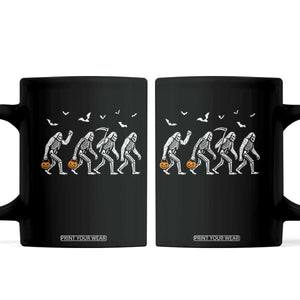 Funny Halloween Bigfoot Coffee Mug Skeleton Sasquatch Jack O Lantern TS11 Black Print Your Wear