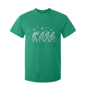 Funny Halloween Bigfoot T Shirt For Kid Skeleton Sasquatch Jack O Lantern TS11 Irish Green Print Your Wear