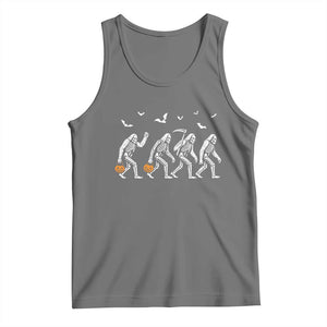 Funny Halloween Bigfoot Tank Top Skeleton Sasquatch Jack O Lantern TS11 Black Heather Print Your Wear