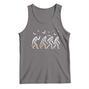 Funny Halloween Bigfoot Tank Top Skeleton Sasquatch Jack O Lantern TS11 Deep Heather Print Your Wear
