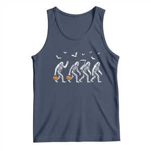Funny Halloween Bigfoot Tank Top Skeleton Sasquatch Jack O Lantern TS11 Navy Print Your Wear