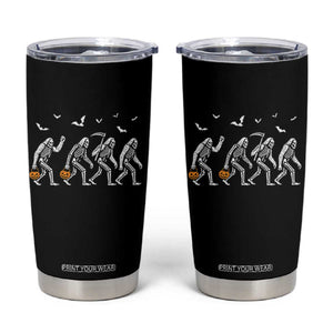 Funny Halloween Bigfoot Tumbler Cup Skeleton Sasquatch Jack O Lantern TS11 Black Print Your Wear