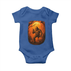 Funny Halloween Bigfoot Scary Spooky Cryptid Sasquatch Baby Onesie TS11 Royal Blue Print Your Wear