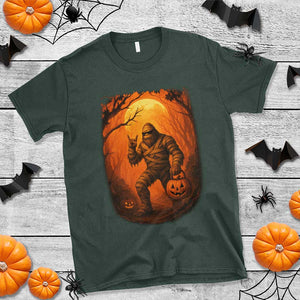 Funny Halloween Bigfoot Scary Spooky Cryptid Sasquatch T Shirt TS11 Dark Forest Green Print Your Wear