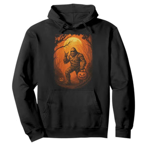 Funny Halloween Bigfoot Scary Spooky Cryptid Sasquatch Hoodie TS11 Black Print Your Wear