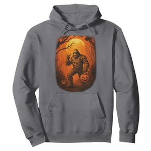 Funny Halloween Bigfoot Scary Spooky Cryptid Sasquatch Hoodie TS11 Charcoal Print Your Wear