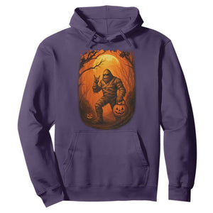 Funny Halloween Bigfoot Scary Spooky Cryptid Sasquatch Hoodie TS11 Purple Print Your Wear