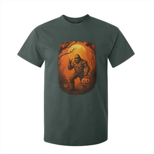 Funny Halloween Bigfoot Scary Spooky Cryptid Sasquatch T Shirt For Kid TS11 Dark Forest Green Print Your Wear