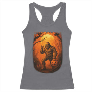 Funny Halloween Bigfoot Scary Spooky Cryptid Sasquatch Racerback Tank Top TS11 Charcoal Print Your Wear