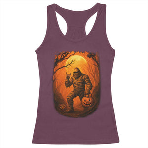 Funny Halloween Bigfoot Scary Spooky Cryptid Sasquatch Racerback Tank Top TS11 Maroon Print Your Wear