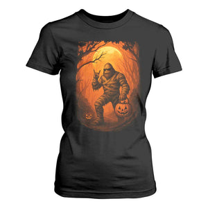 Funny Halloween Bigfoot Scary Spooky Cryptid Sasquatch T Shirt For Women TS11 Black Print Your Wear