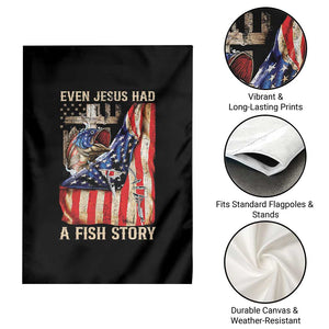 Funny Even Jesus Had A Fish Story Garden Flag Fisherman Christian Fishing TS11 Print Your Wear
