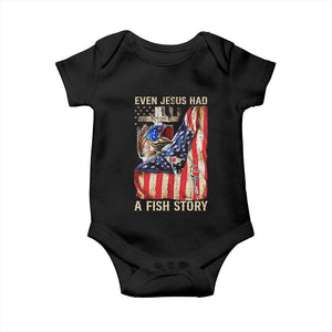 Funny Even Jesus Had A Fish Story Baby Onesie Fisherman Christian Fishing TS11 Black Print Your Wear